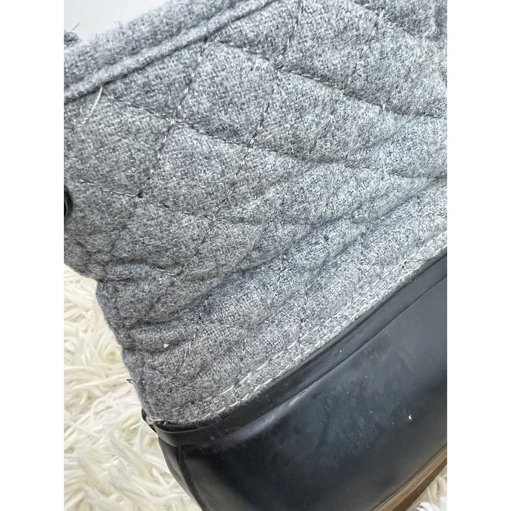 Steve Madden Women's Duck Boots Size 10 Gray And Black Rain Winter Spring Fall